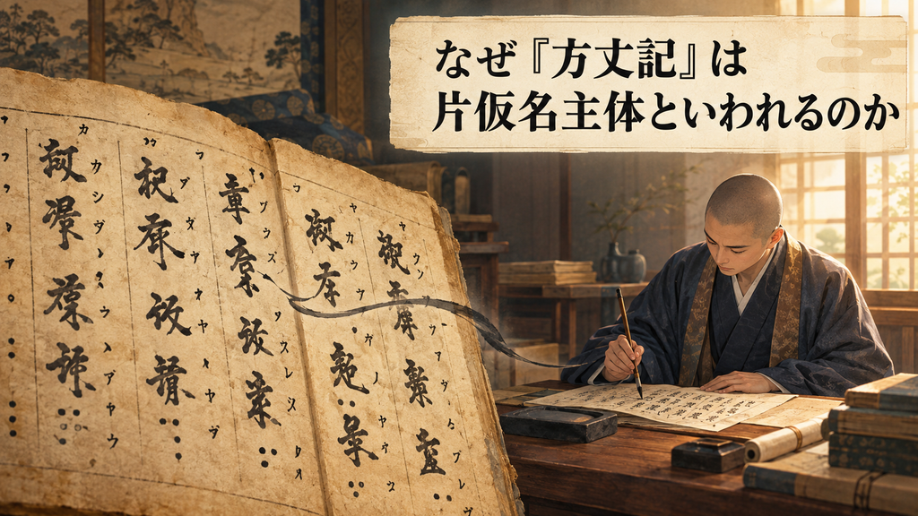 なぜ『方丈記』は片仮名主体といわれるのか