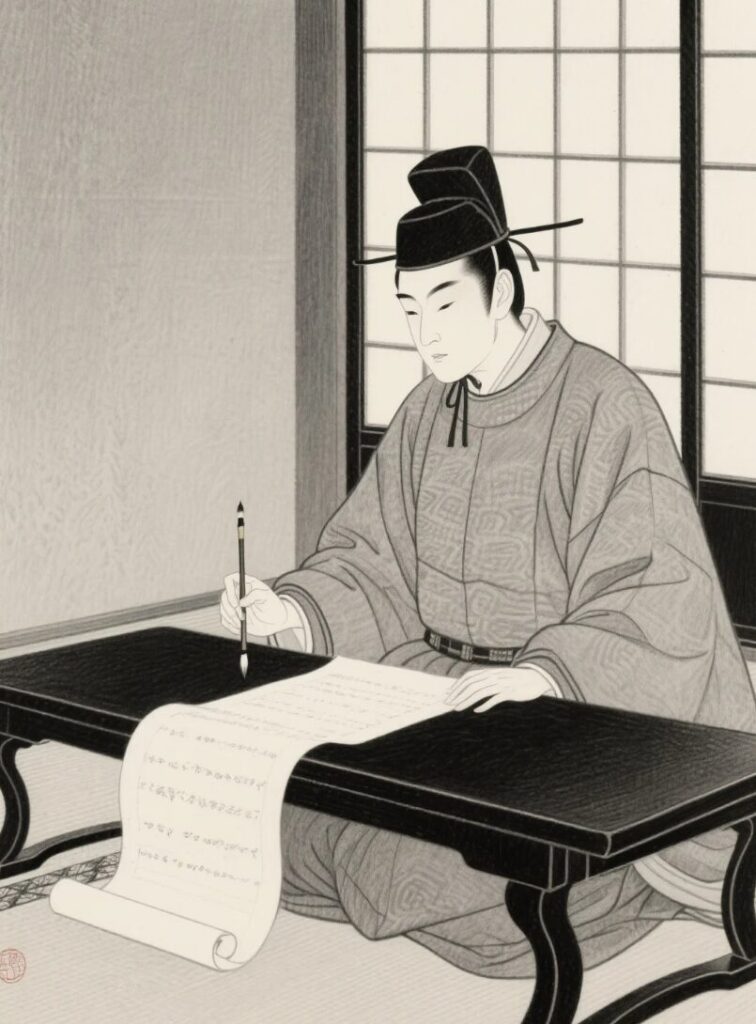 貴族　文を書く