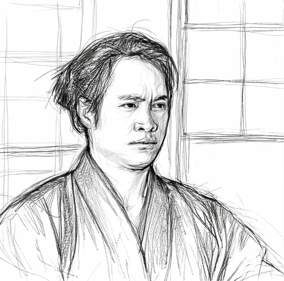 藤堂高虎鉛筆画